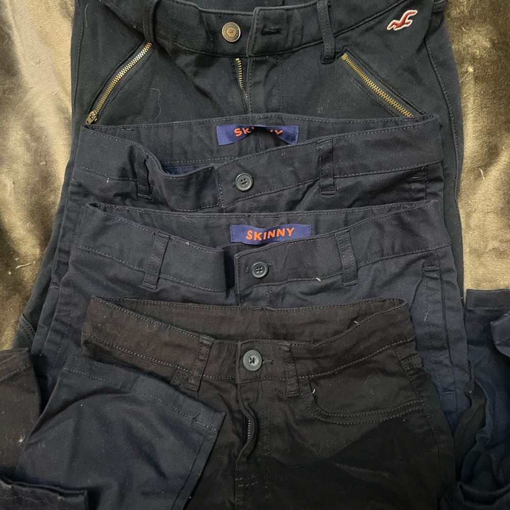 Girls uniform bundle blue pants skinny